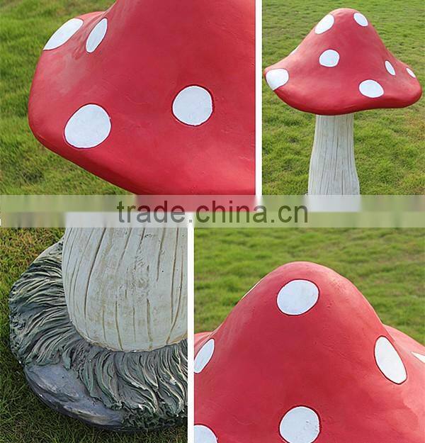 Garden ornaments fiberglass decorative garden mushroom sculpture