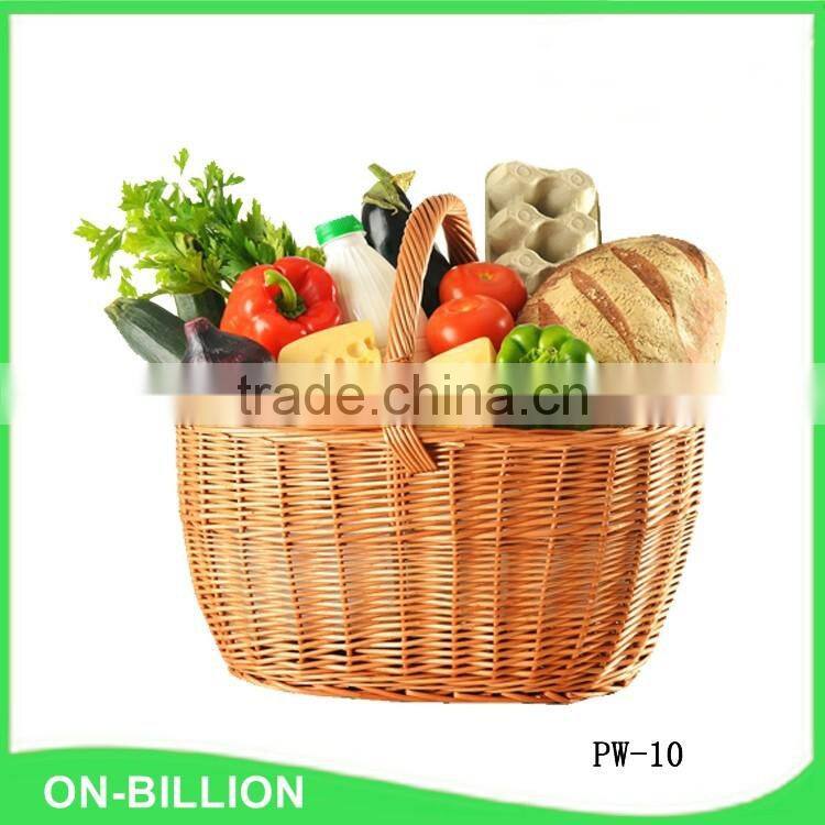 Wicker material gourmet gift baskets