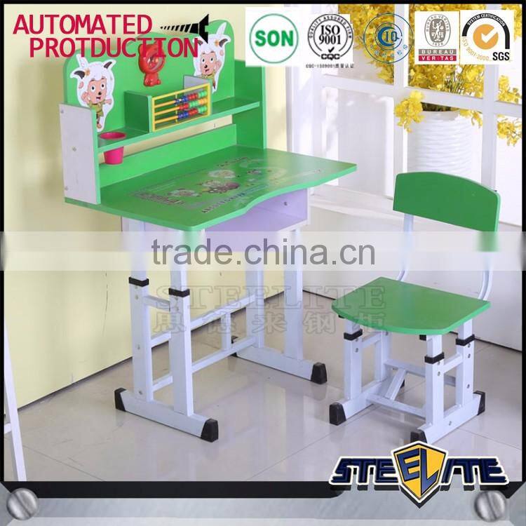 Kids cartoon study table and chair kids homework table