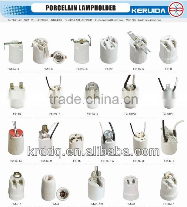 ceramic E17 lampholder with cable