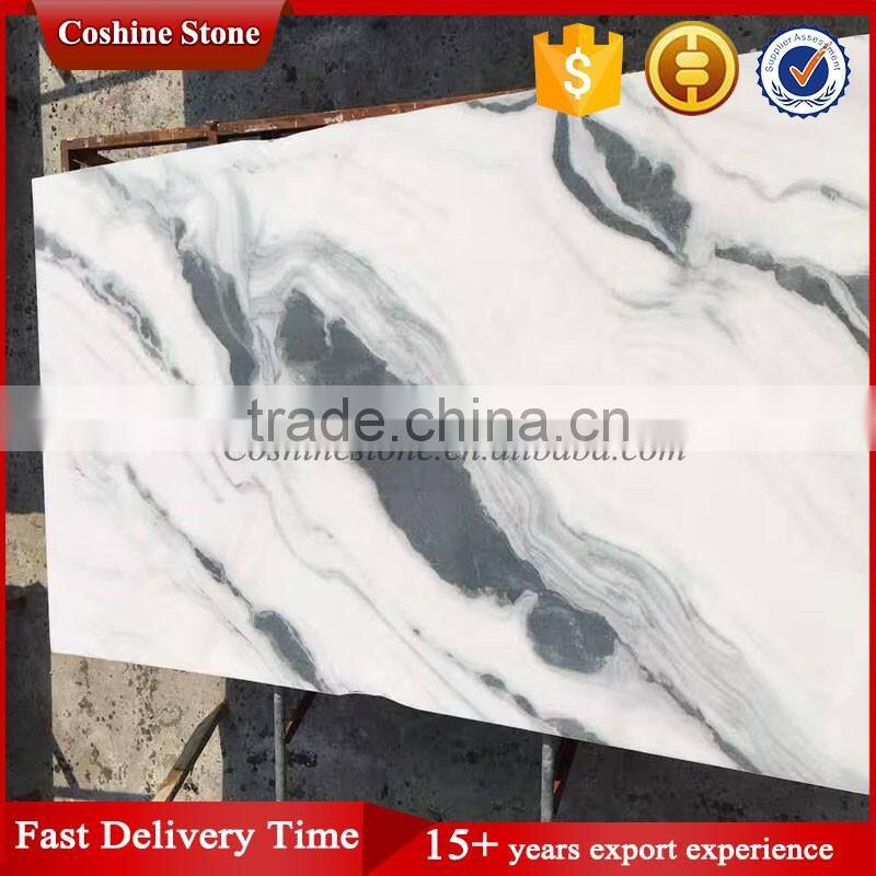 2017 New surface China white black panda marble tile