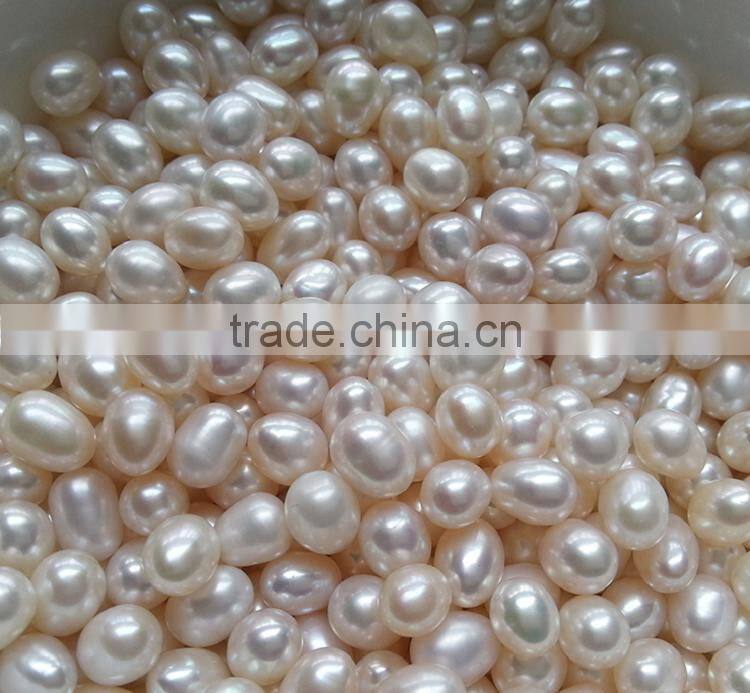 7-8 mm white rice shape freshwater loose pearls