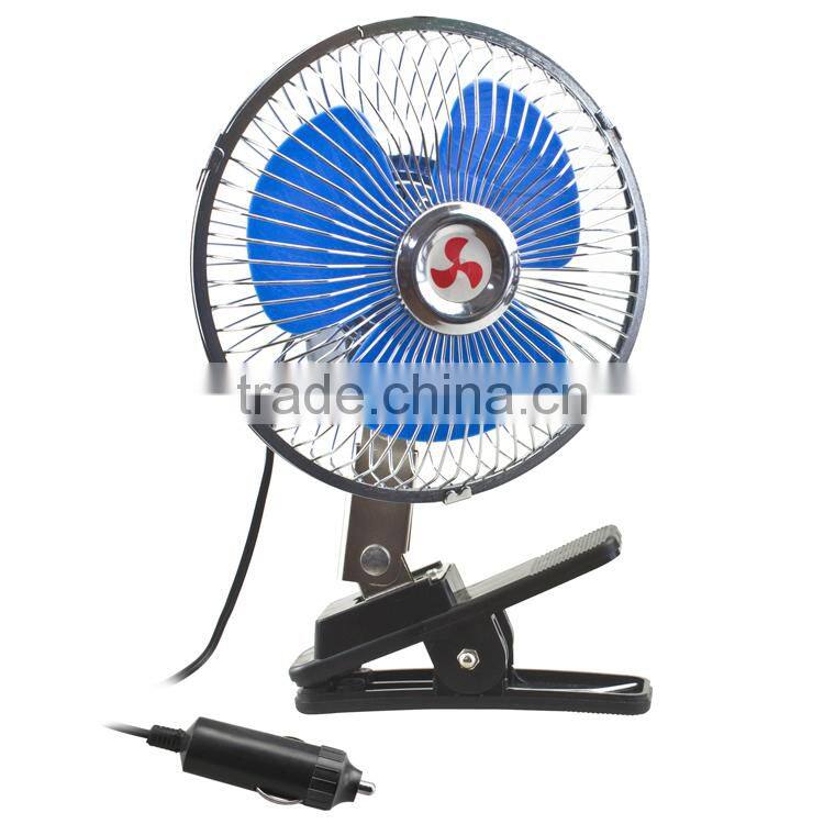 12V Electric metal Car fan 6" with clip 2 speed