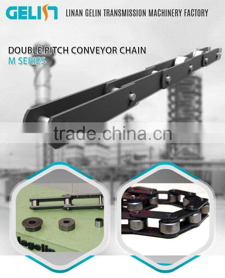3 types of roller high hardness double pitch conveyor chain (M series )