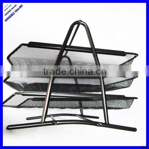 3 layer A4 size black sturday metal mesh file tray,stationery tray,desktop organizer file tray