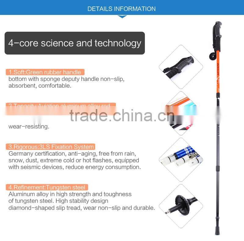 Top Quality Flexible Alpenstock hiking poles