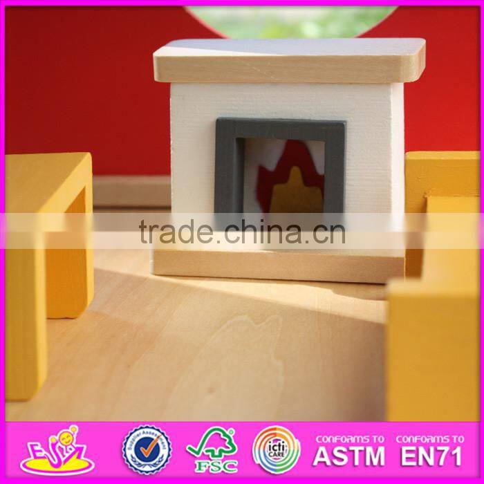 2016 new design baby wooden doll house toy, top fashion kids wooden doll house toy, lovely wooden doll house toy W06A158