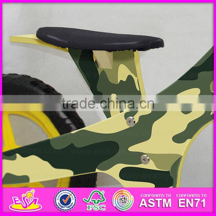 Most Beautiful Wooden Walking Bike for Kids,Children Balance Bike Wooden Bike,Camouflage color wooden walking bike W16C120