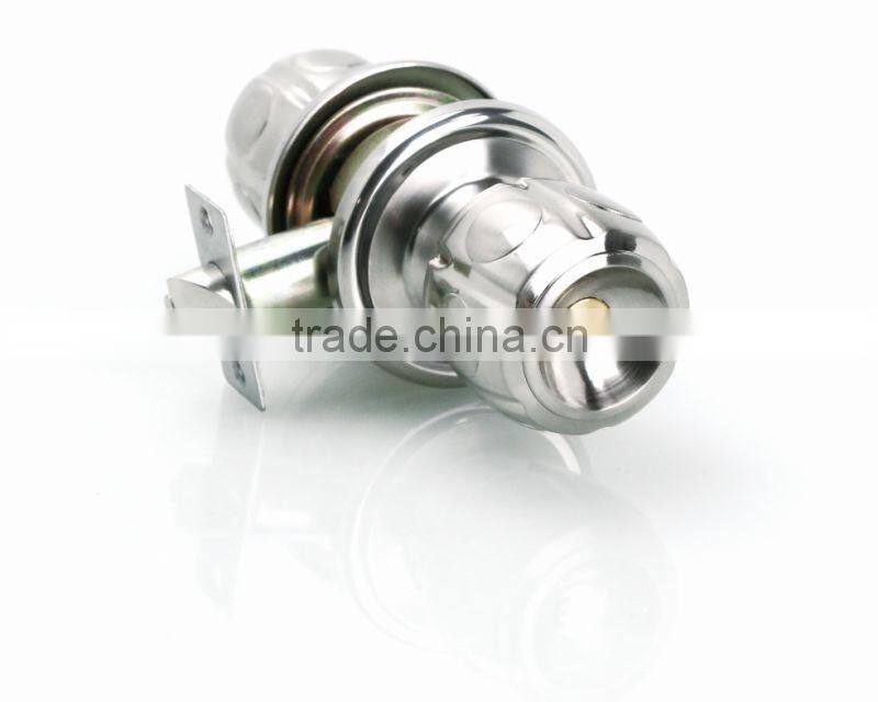 Polished finished 60mm cylindrical round knob door lock for sale