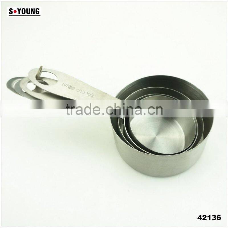 42136 4pcs Stainless Steel Nesting Measuring Cups and Spoons Set