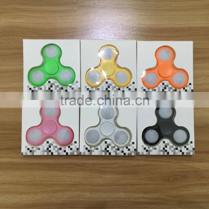 free sample OEM factory price hot sale beautiful fidget spinner anti stress pressure bearing colorful led light hand spinner