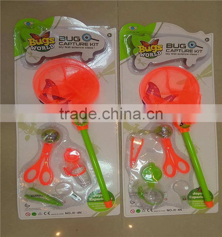 Factory hottest item plastic insect catch set Preschool science toys outdoor magnifying bug box
