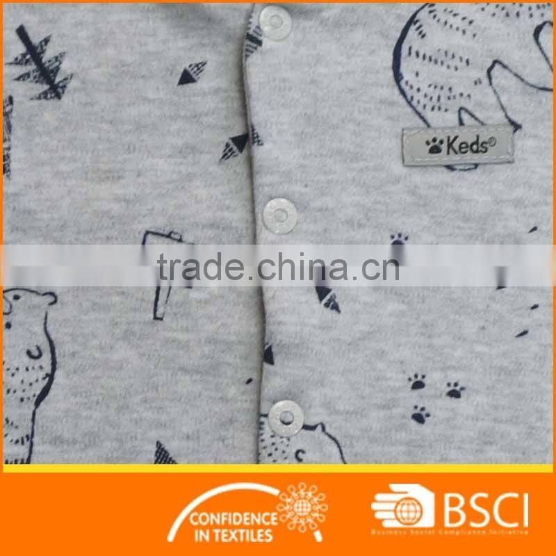 New Fashion Animal Printed Long Sleeved Cotton Baby Clothes Romper