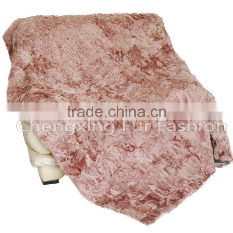 CX-D-50A China Cheap Price Natural Colour Real Sheep Lamb Fur Blanket