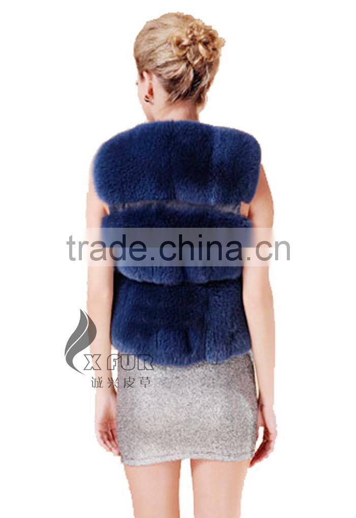 CX-G-B-115C European Fashion Genuine Fox Fur Vest