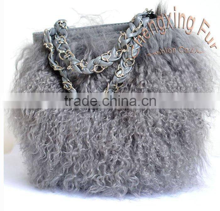 CX-H-04A Genuine Tibetan Lamb Fur Evening Bag