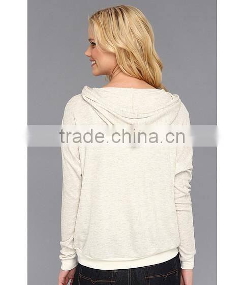 spring autumn thin bomber straight hem thin fleece hoodie with hooded and front big pocker
