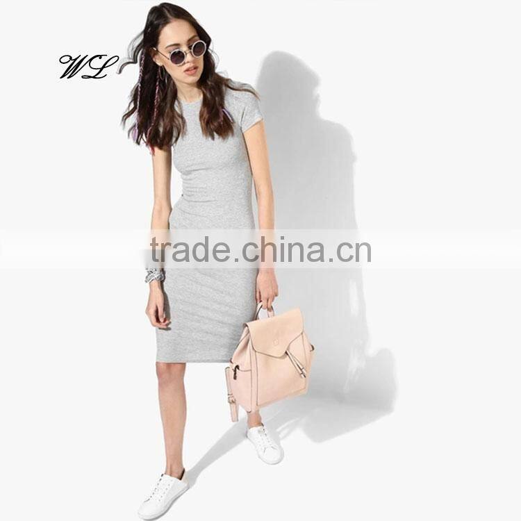 2017 Fashion Design Hot Selling Summer Dress Women Knit Fabric Dresses