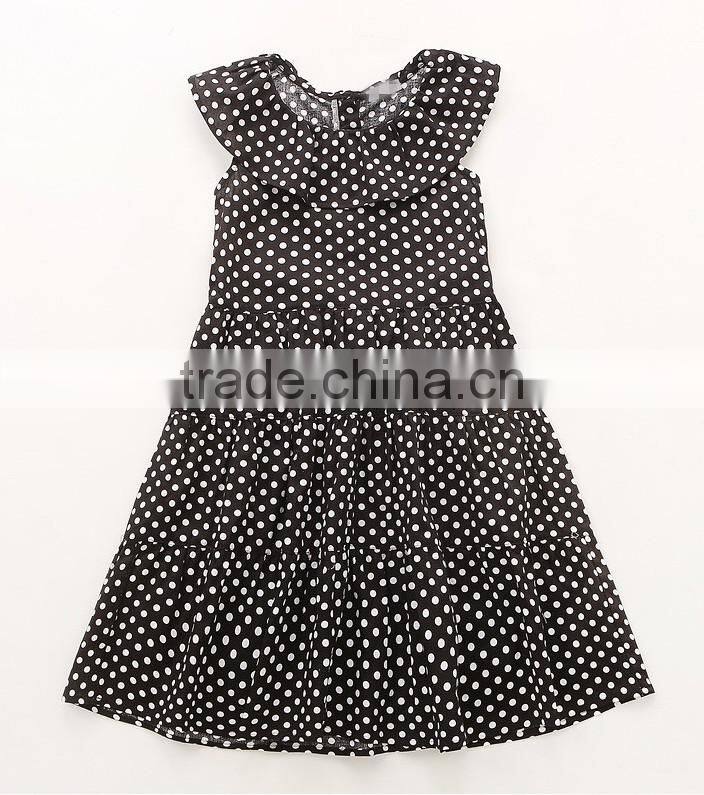 Wholesale Baby Clothes Boutique Design Kids Polka Dot Dress Cotton Girl Party Wear Dresses