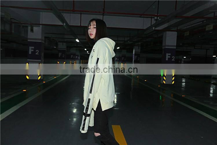 2017 Wholesale Embroidery and print customized logo women hip hop clothing hip hop hoodies