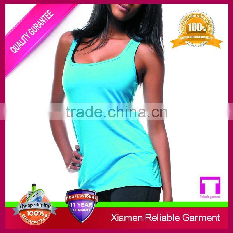 95% cotton 5% spandex tank top,women yoga stringer tank top