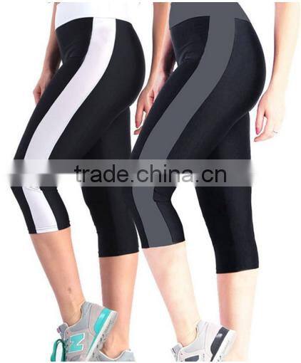 OEM service 3/4 Length tights Stretchable spandex fitness leggings for Yoga, Running