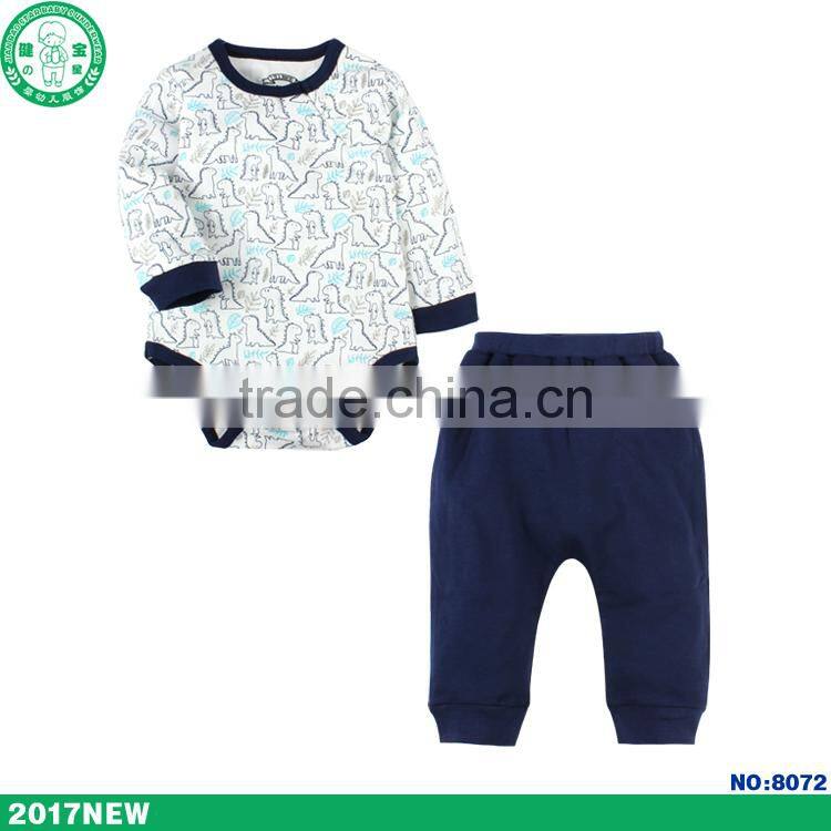 Latest desing 100% cotton lovely pattern baby romper baby pants children clothing from china factory