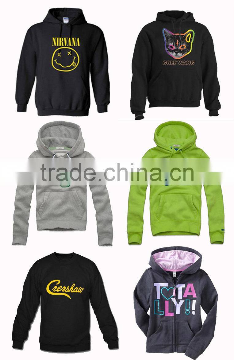 Wholesale plain zip custom made men leather hoodies