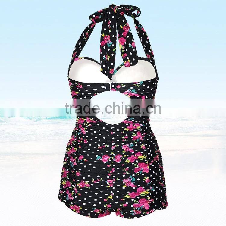 Wholesale ladies printing body suit swim wear A002