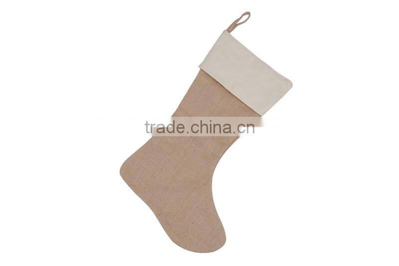 New style Burlap Personalized Christmas Stocking
