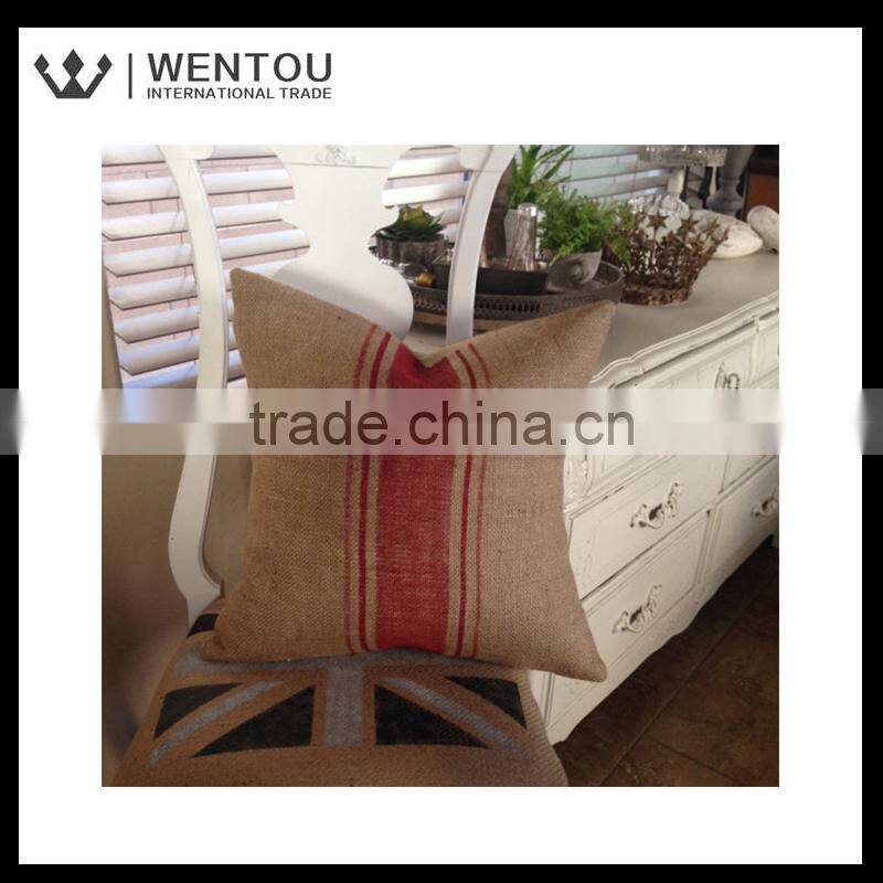 Wholesale home decor Burlap Pillow cover