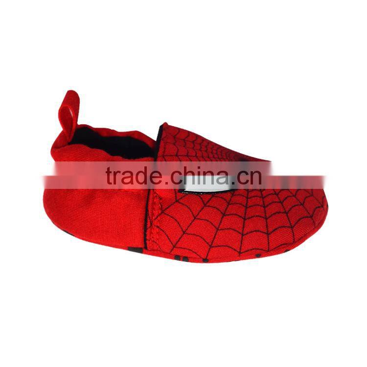 Simple style spider-man face printed baby footwear