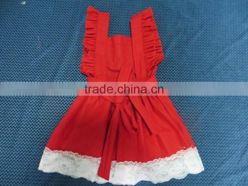 XF-175 wholesale kids cotton New Design Fashion Baby Girls Dress Red Dress