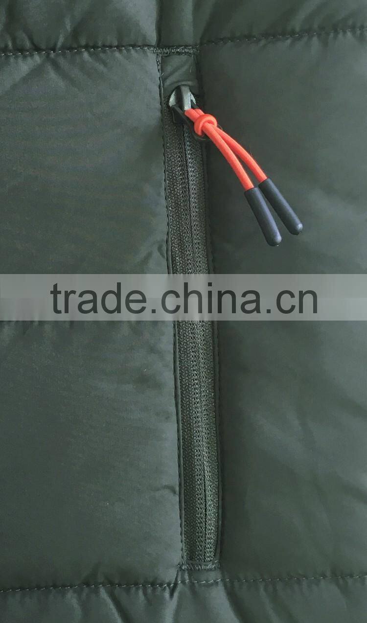 Polyester taffeta linling lightweight mens winter warm quilted vest