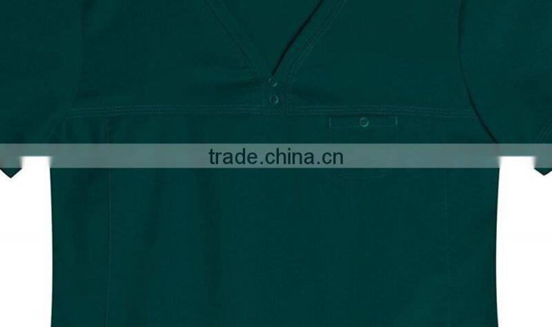 Colorful 2017 custom fashionable Scrub Top nurse hospital uniforms medical scrubs designs