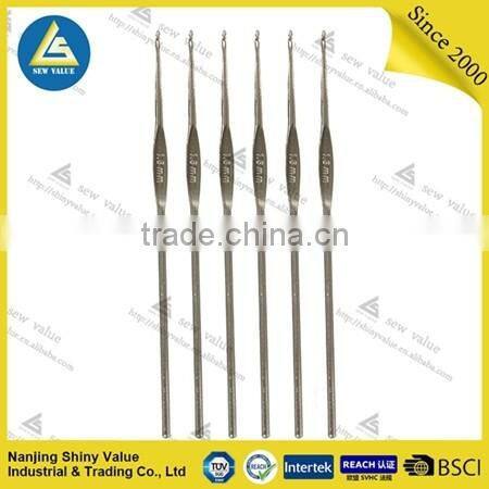 Manufacturer in China steel material knitting needle type single sided crochet hooks
