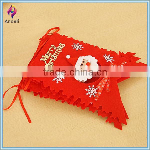 Wholesale christmas felt decorative triangle Flags banner