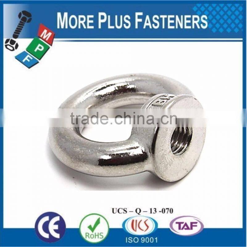 Made in Taiwan A2 Stainless Steel Zinc Coated Zinc Plated Lifting Eye Nut