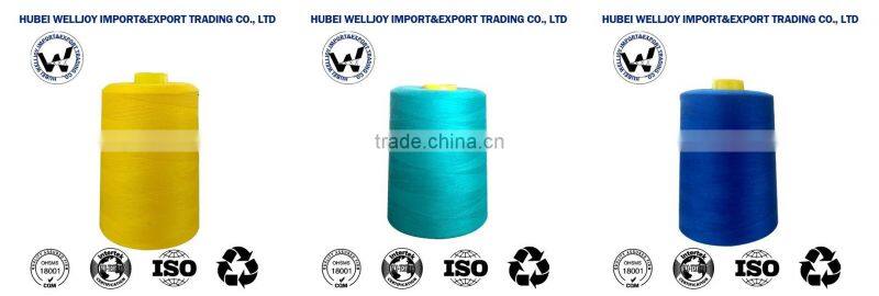High tenacity 100% spun polyester sewing thread