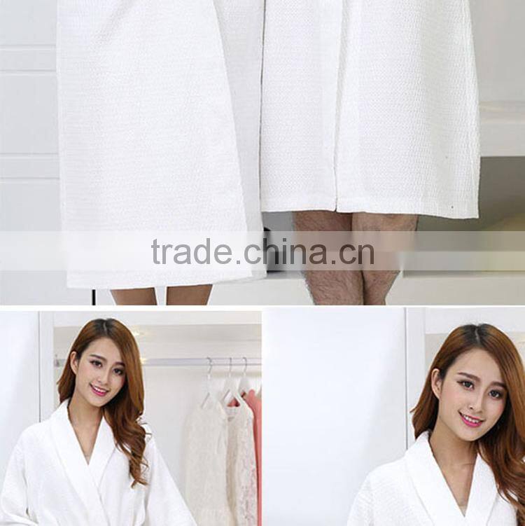 China factory high quality 100% cotton waffle bathrobe