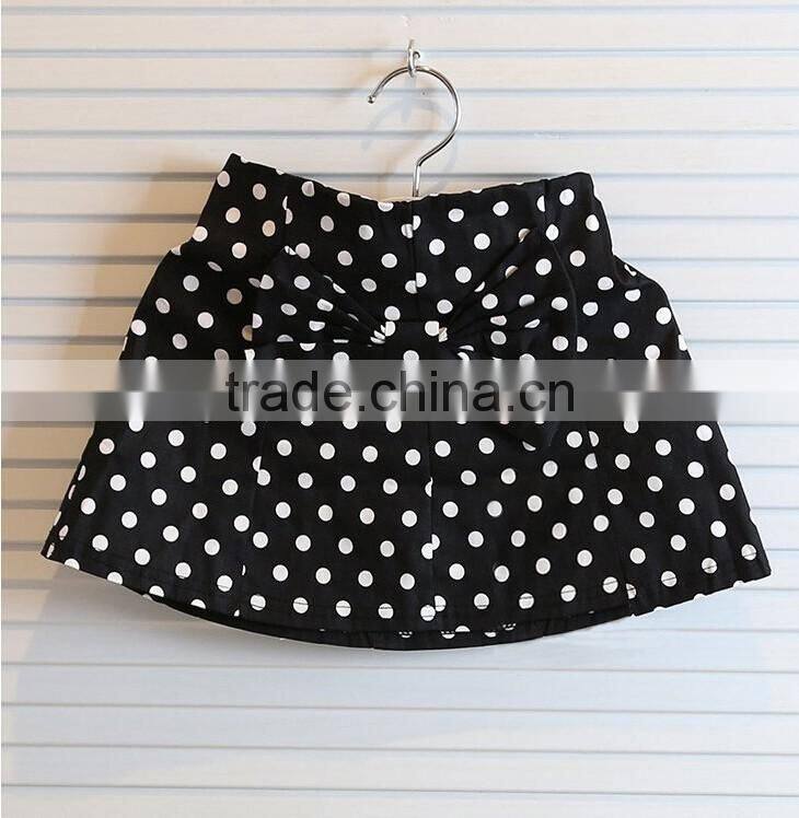 Wholesale Girls Latest Party Wear Suits Design For Baby Kids Boutique Clothing Chiffon Tops + Polka Dot Skirts 2pcs Sets
