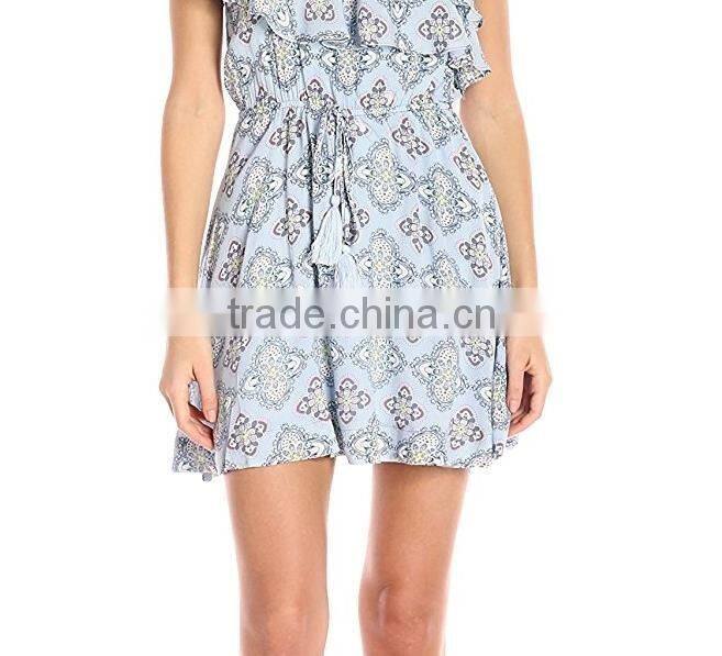 2017 women summer prom dress chiffon ruffle design off shoulder dress