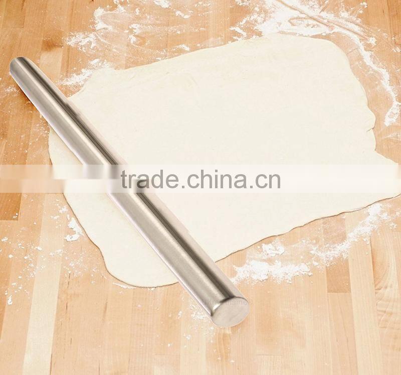 New design food grade french stainless steel rolling pin for bakery, pizza