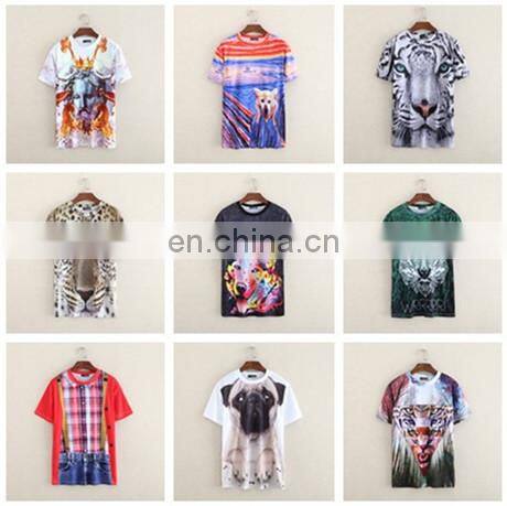 Peijiaxin Latest Design Crew Neck Full 3D Printed T shirt for Man