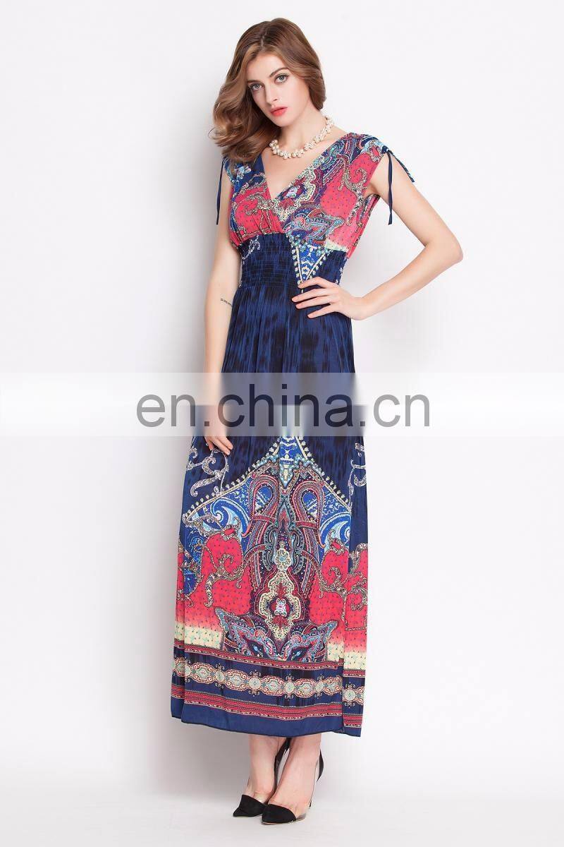 New fashion holiday Beach maxi dress women 2016