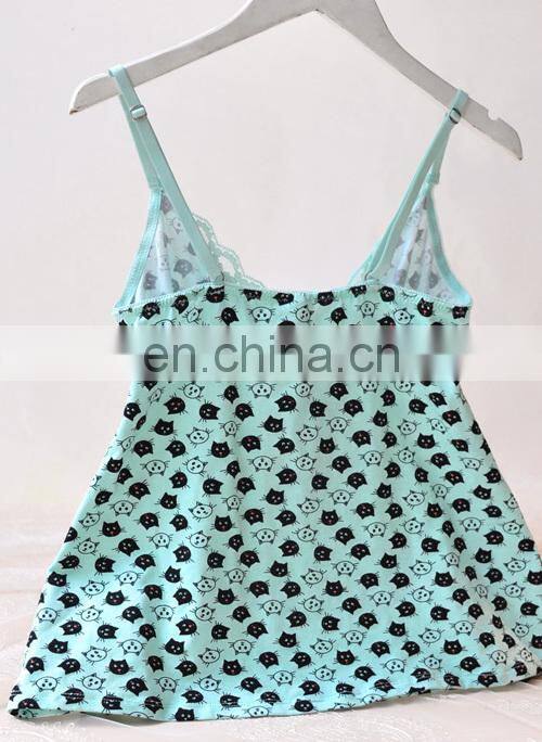 2015 nifty and sexy underwear set/cotton top set/chemise