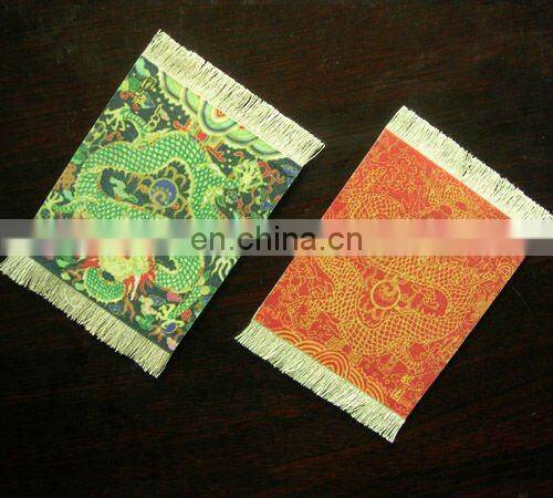 woven rug coaster material with rubber