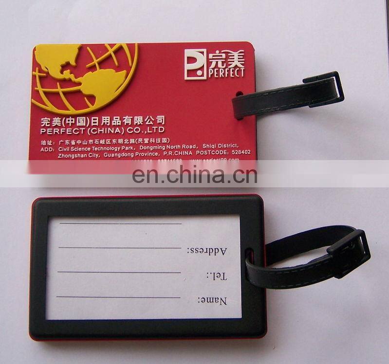 ID clear durable pvc/plastic travel luggage tags