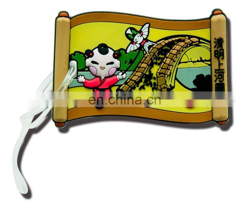 3D rubber luggage tag
