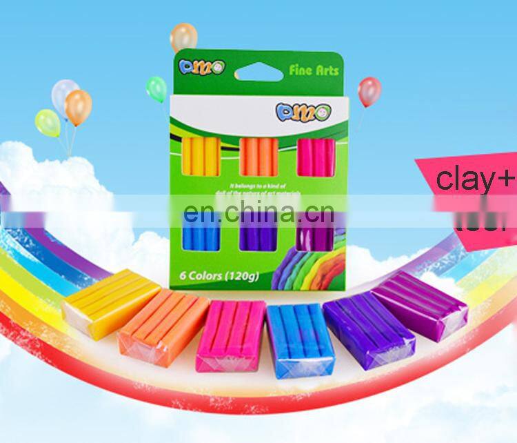Hot amazon 2018 new packing 6 color DMO polymer clay